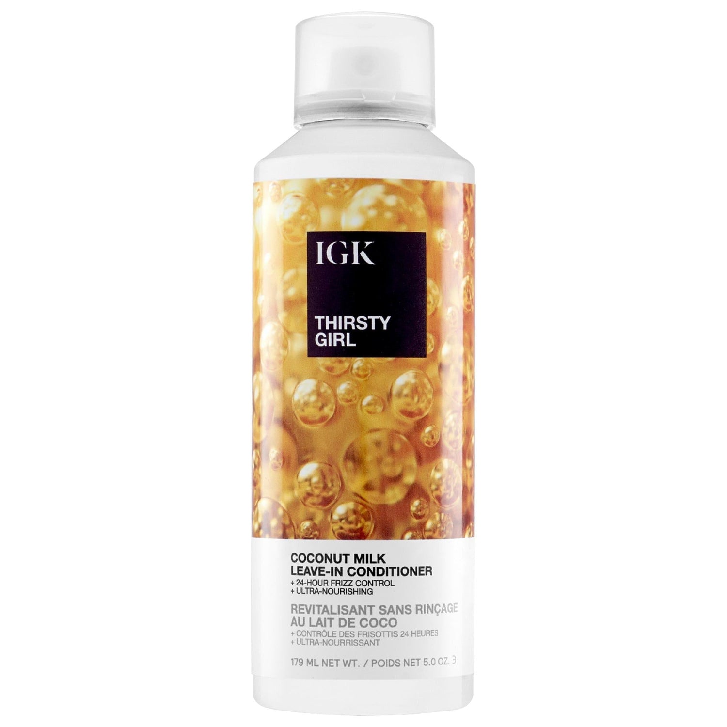 THIRSTY GIRL Anti-Frizz Leave-in Conditioner with Coconut Milk &amp; Hyaluronic Acid - Vegan, Cruelty-Free, Gluten-Free
