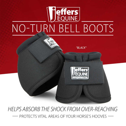 Jeffers No-Turn Bell Boots for Horses, Solid Colors, 2 Count