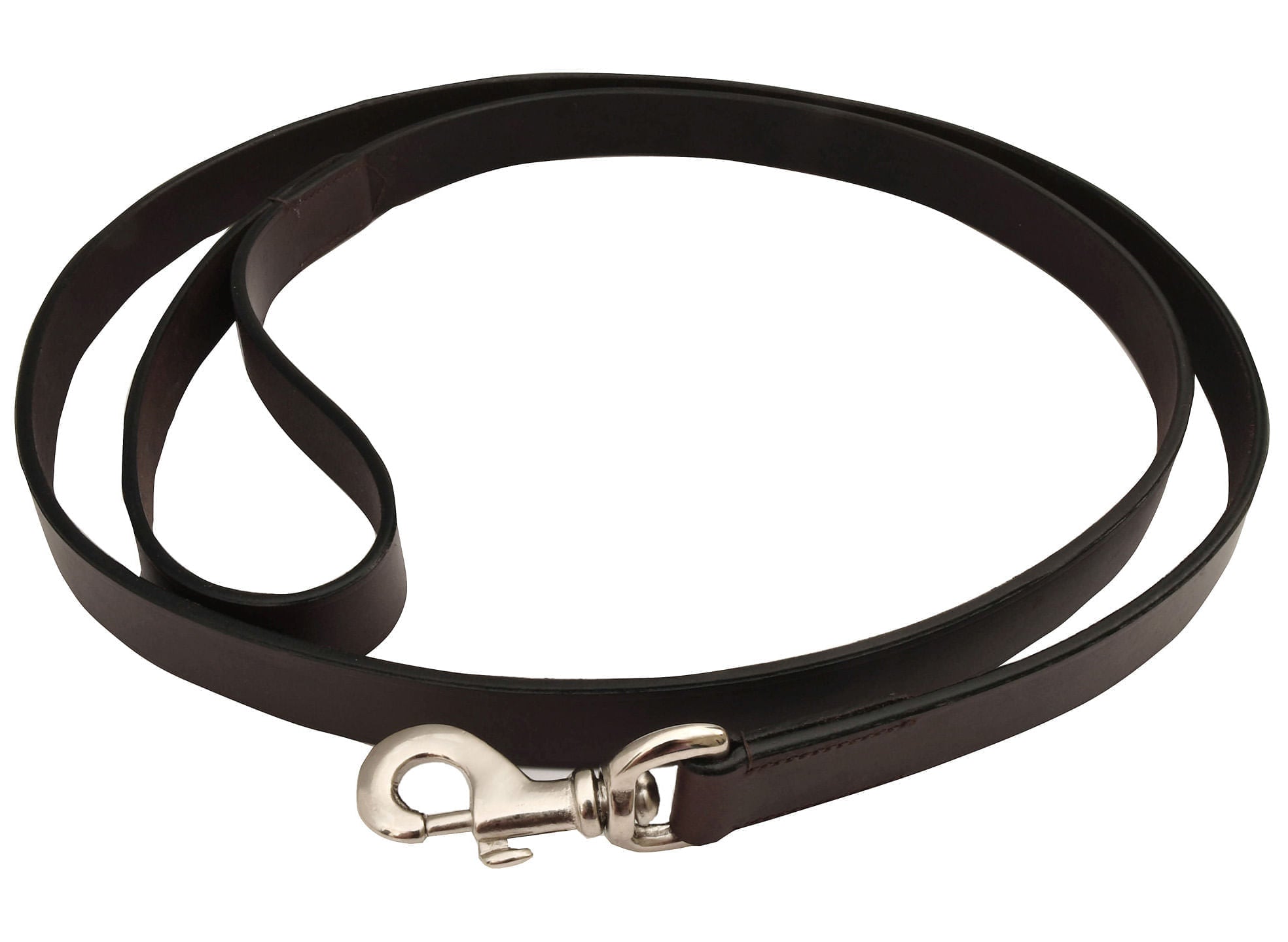 Jeffers Premium Brown Flat Leather Leash, 6&