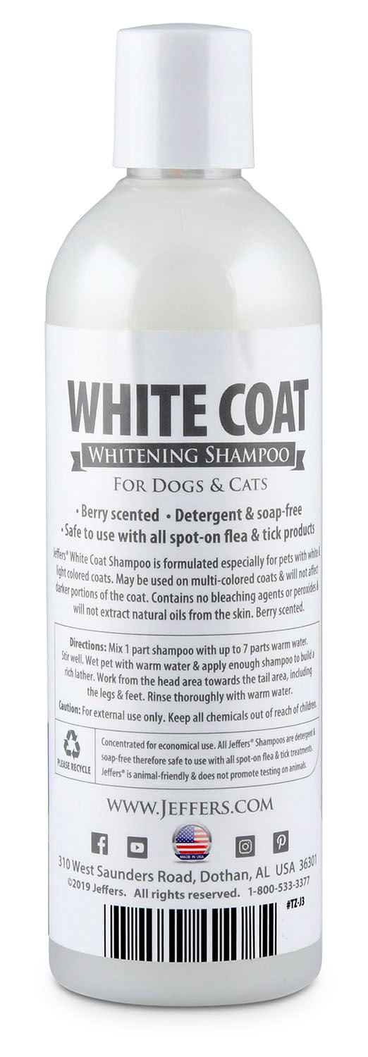 Jeffers Pet White Coat Whitening Dog &amp; Cat Shampoo