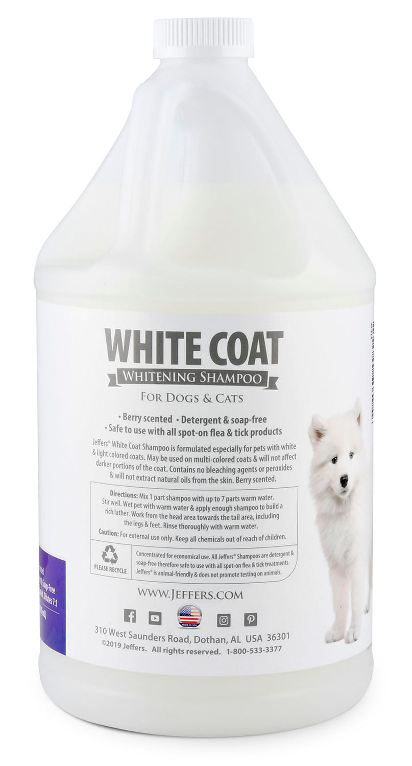Jeffers Pet White Coat Whitening Dog &amp; Cat Shampoo