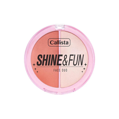 Callista Shine Fun Face Duo Blush &amp; Highlighter Palette 140
