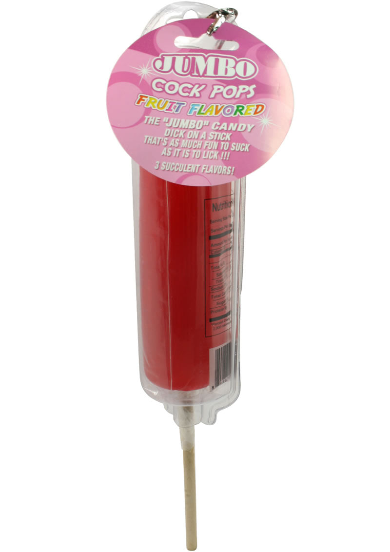 Jumbo Cock Pops Fruit Flavored Strawberry Lollipop for Fun