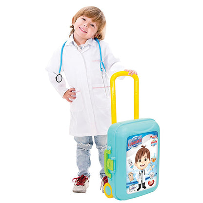 Dede Oyuncak Toy Doctor Set Suitcase - 15 Piece Kids Medical Kit for Pretend Play, Portable &amp; Health Tested