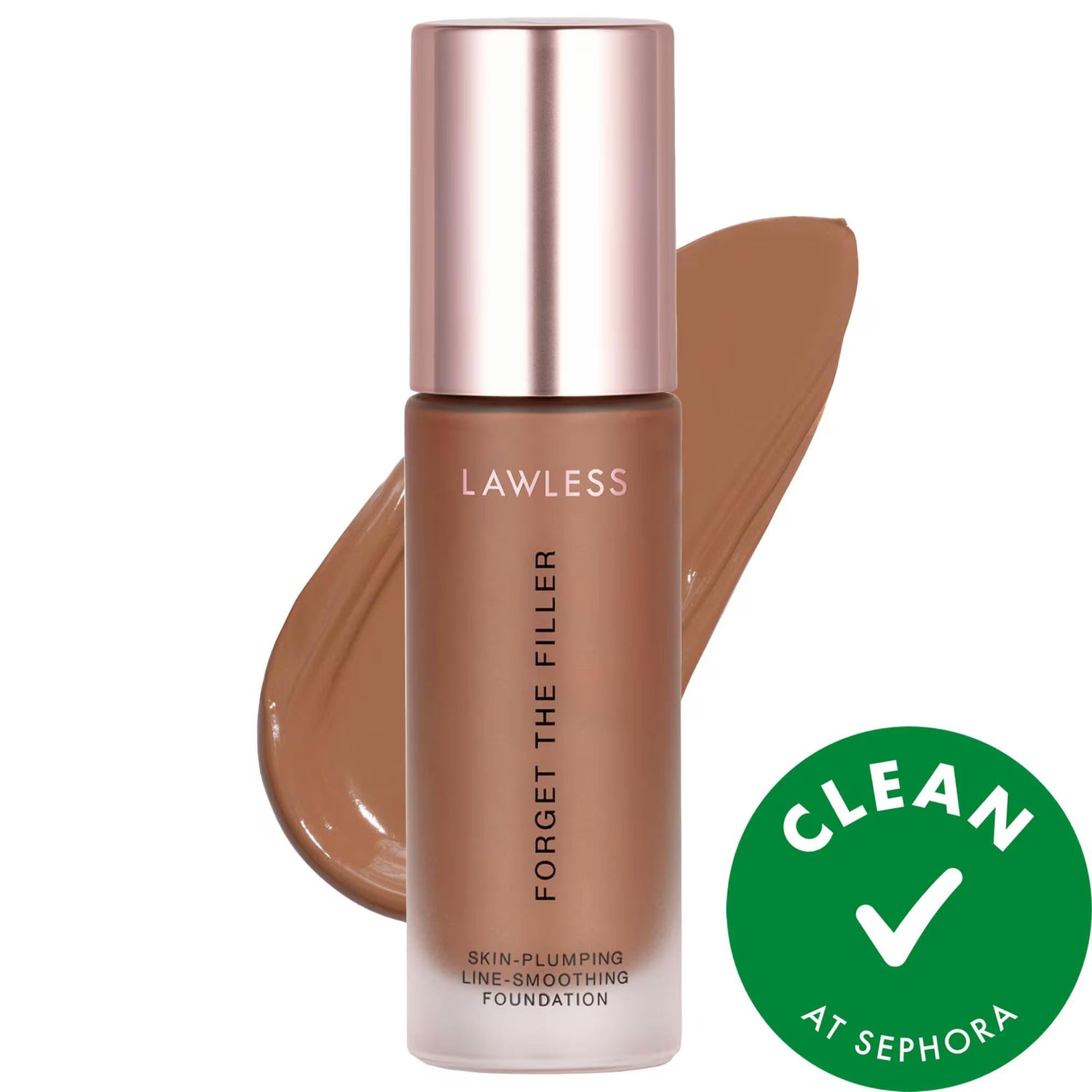 Forget The Filler Skin-Plumping Line-Smoothing Foundation: Full Coverage, Anti-Aging, Vegan &amp; Cruelty-Free - Natural Finish, 12-Hour Wear