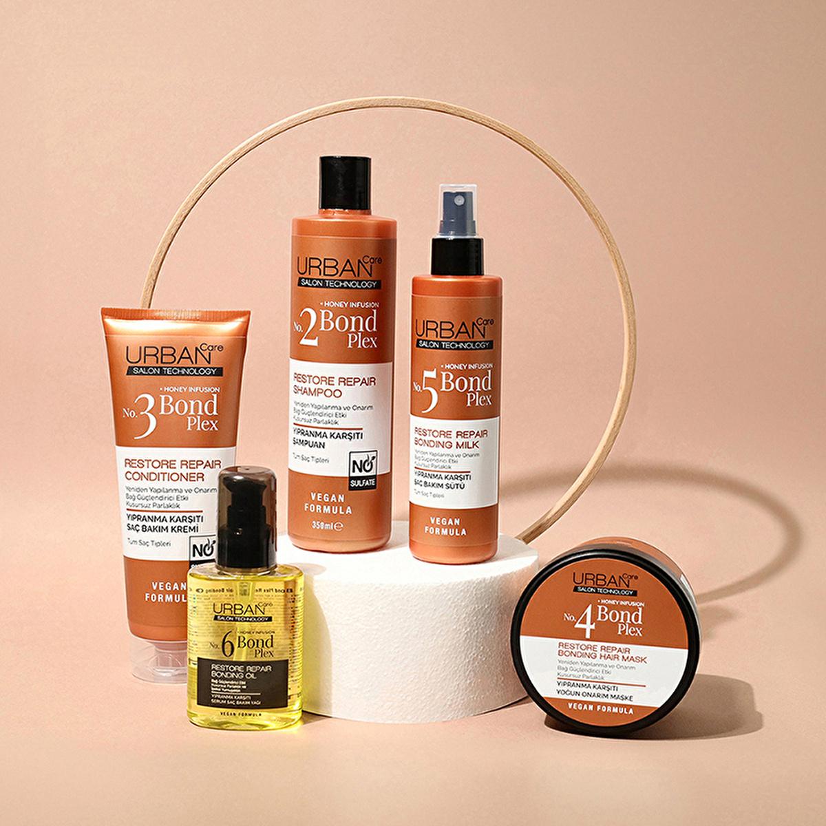 Urban Care Bond Plex No:5 Hair Repair Milk: Vegan, Paraben-Free Treatment for Damaged Hair - Strengthens, Moisturizes &amp; Detangles