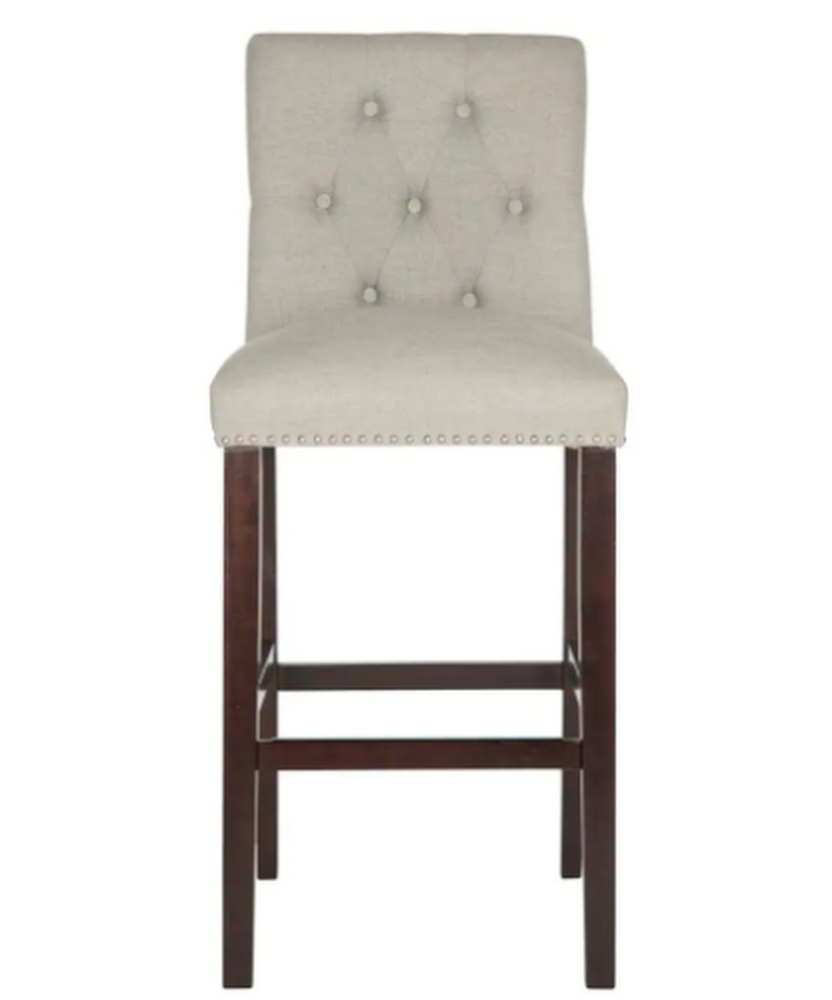 Safavieh 31.5 -Inch Norah Light Grey Barstool (Set of 2) ? Light Grey 19 x 20