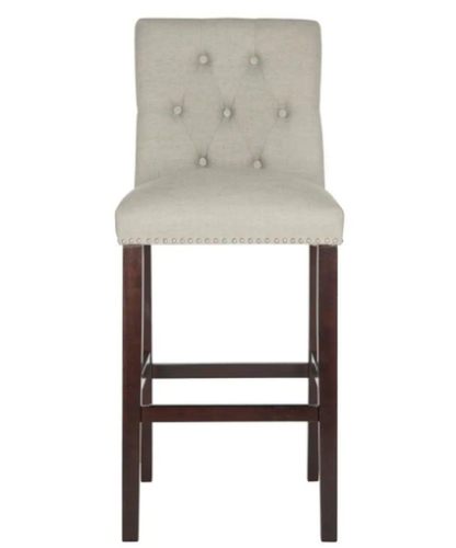 Safavieh 31.5 -Inch Norah Light Grey Barstool (Set of 2) ? Light Grey 19 x 20
