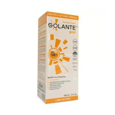 Solante Gold SPF 50+ Cream Sunscreen - Water-Resistant, Hypoallergenic &amp; Paraben-Free