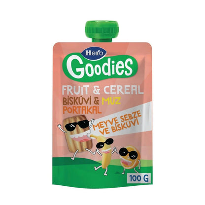 Hero Goodies Banana &amp; Orange Fruit Puree for Toddlers 100g