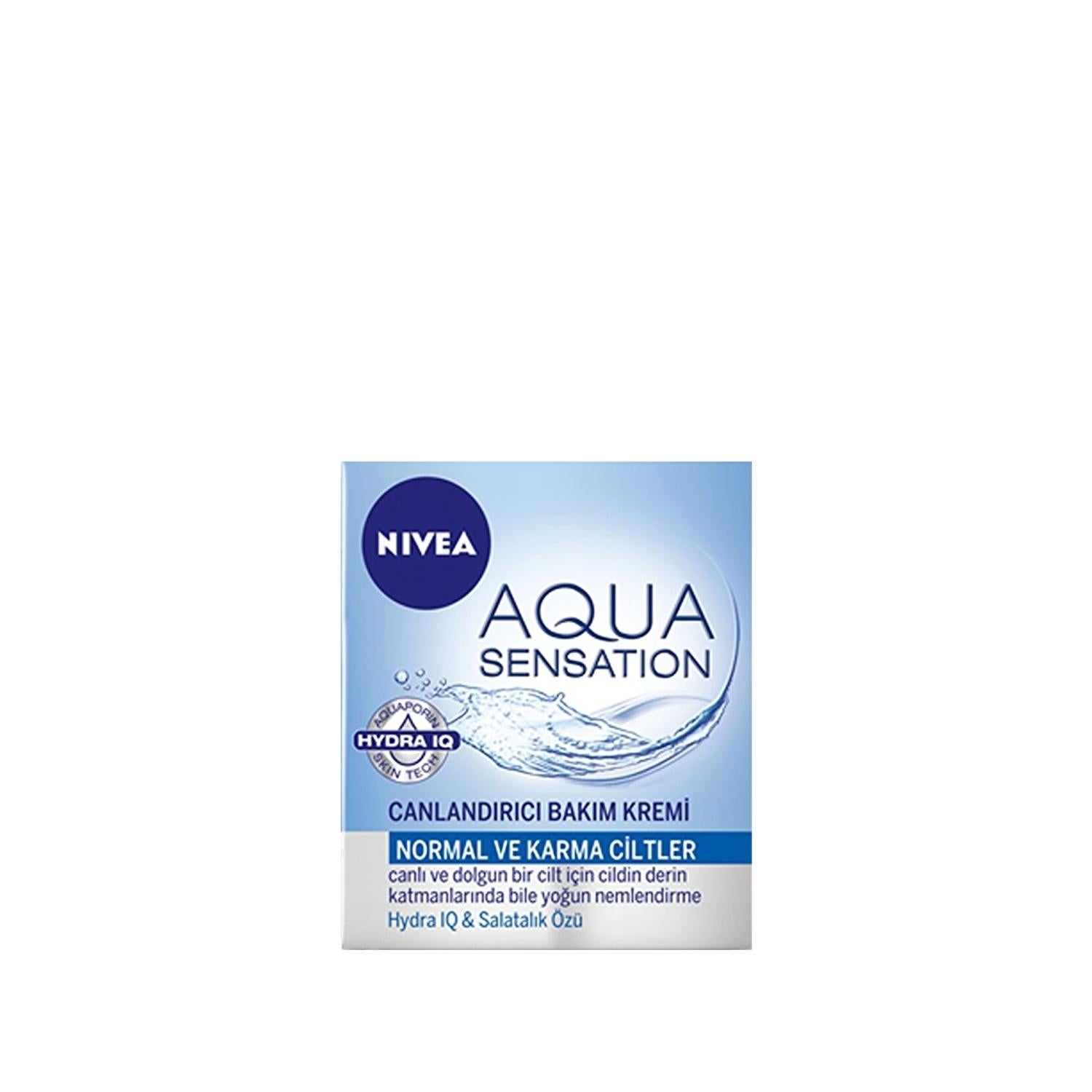Nivea Aqua Sensation Revitalizing Face Cream 50ml - Hydrating &amp; Refreshing Skincare