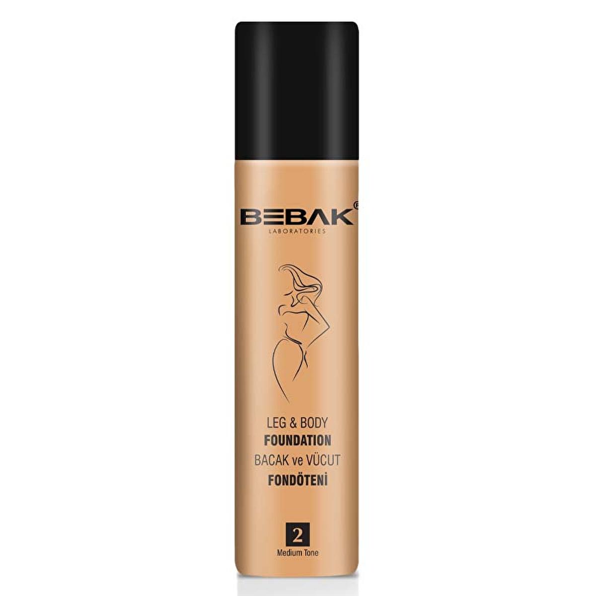 Bebak Leg Foundation Medium 75ml: Waterproof Leg Makeup for Flawless, Smooth Skin &amp; Blemish Concealing