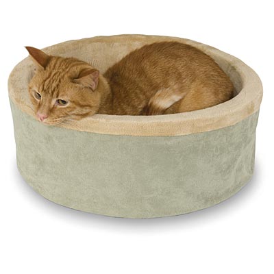 K&amp;H Pet Products Thermo-Kitty Bed Indoor Heated Cat Bed – Safe, Energy Efficient &amp; Washable