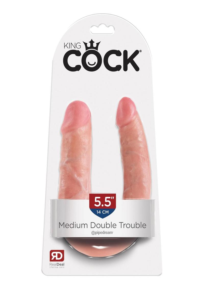 King Cock Medium Double Trouble U-Shaped Dildo 5.5 Inch