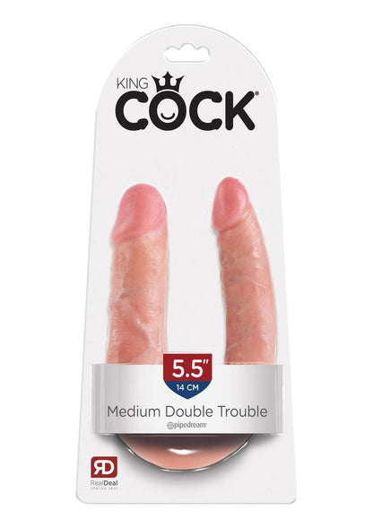 King Cock Medium Double Trouble U-Shaped Dildo 5.5 Inch