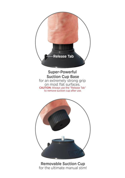 King Cock Vibrating Dildo with Suction Base RealDeal Lifelike Skin