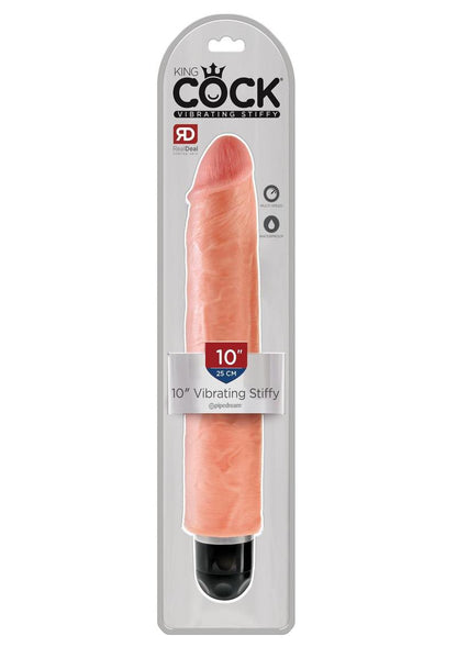 King Cock Vibrating Stiffy Dildo RealDeal Lifelike Skin Waterproof
