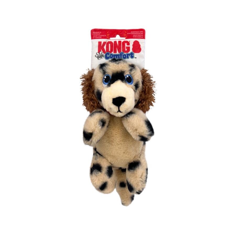 KONG Comfort Pups Spot Plush Dog Toy Squeaky &amp; Crinkle Medium