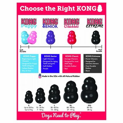 KONG Extreme Rubber Dog Toy Ultra Durable Chew XL 13cm