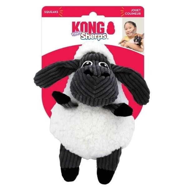 KONG Sherps Lamb Plush Dog Toy Soft Squeaky Texture Medium