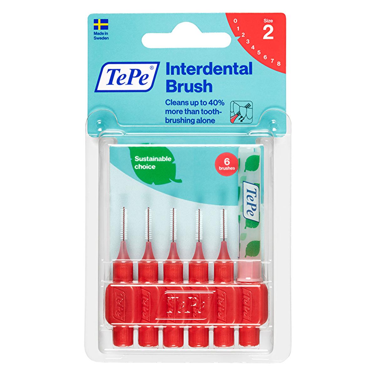 Tepe Interdental Brush 0.5mm Red - Pack of 6 for Effective Oral Hygiene