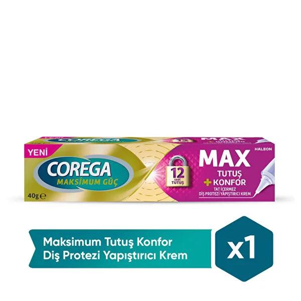 Corega Denture Adhesive Cream: All-Day Strong Hold &amp; Cushion Comfort - Prevents Gum Irritation
