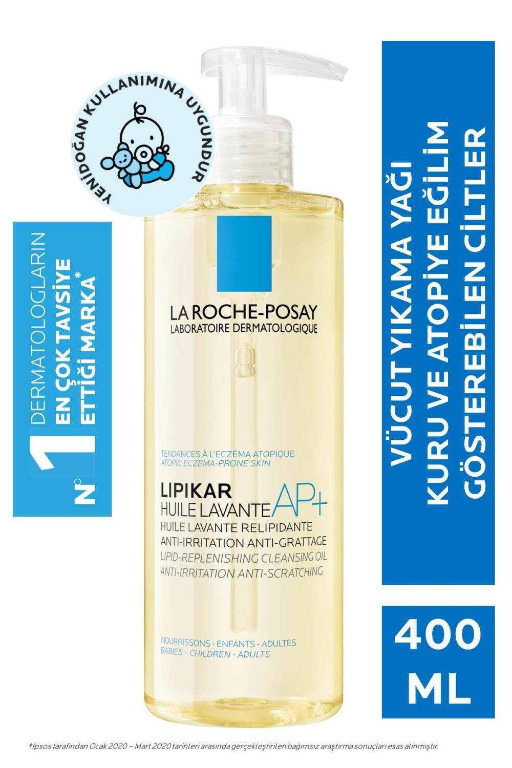 La Roche-Posay Lipikar AP+ Cleansing Oil for Sensitive Skin, Hypoallergenic &amp; Moisturizing, 13.53 fl oz