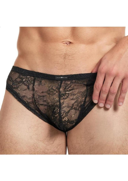 Lace King Low Rise Brazilian Brief Sheer Lace Elegance for Men