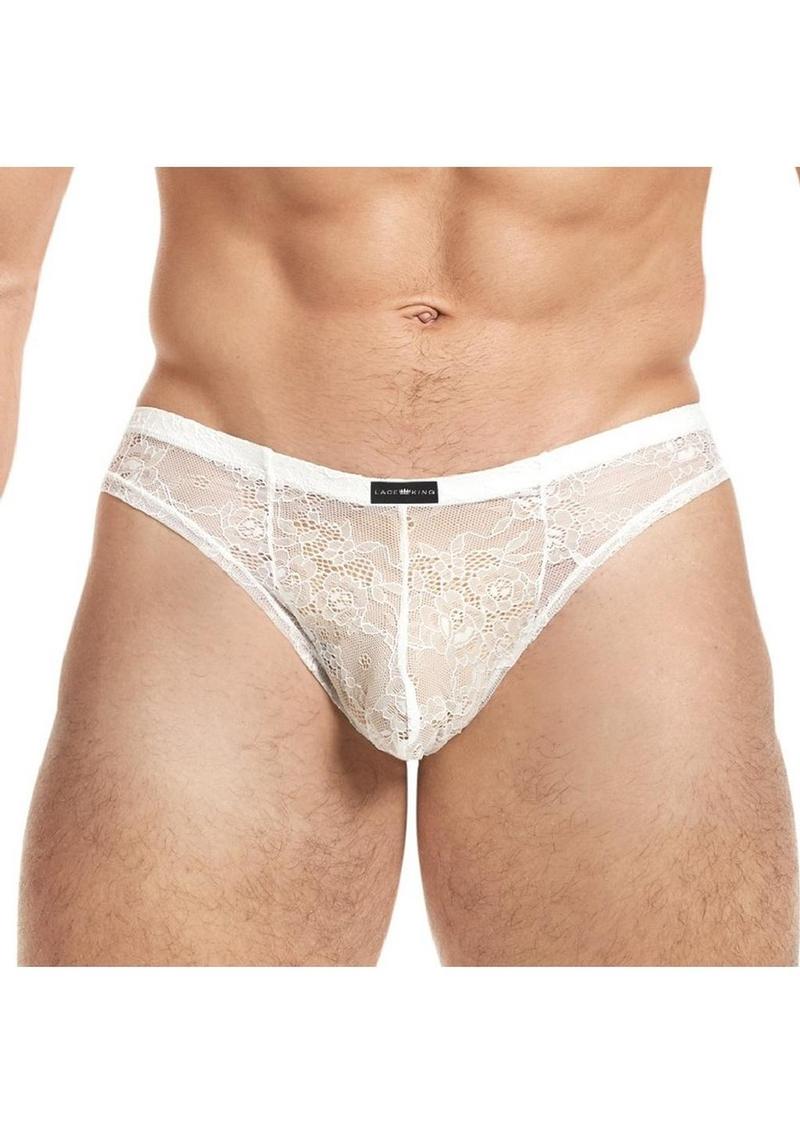 Lace King Low Rise Brazilian Brief Sheer Lace Elegance for Men