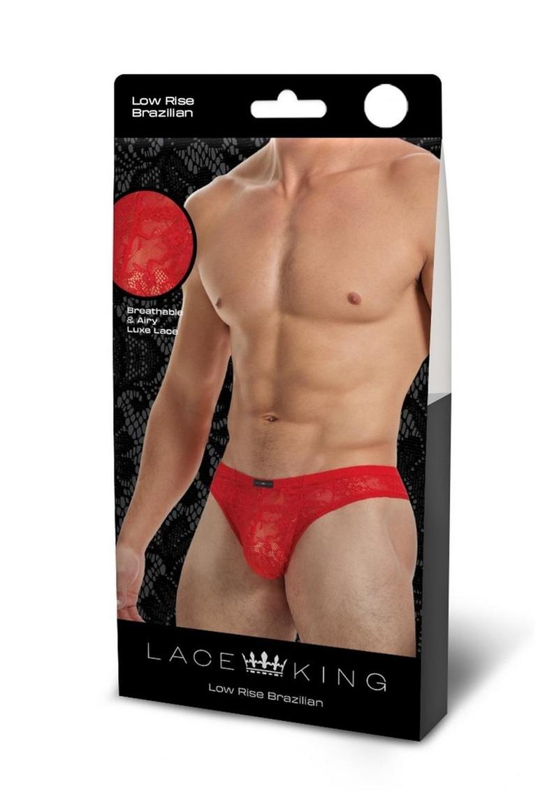 Lace King Low Rise Brazilian Brief Sheer Lace Elegance for Men