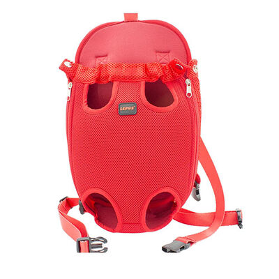 Lepus Space Dog Carrier Front Pack Breathable Mesh Red Small