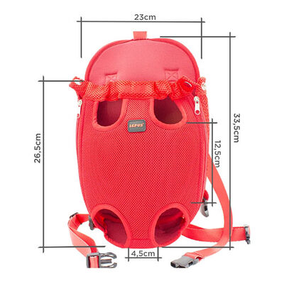 Lepus Space Dog Carrier Front &amp; Backpack Red X-Small