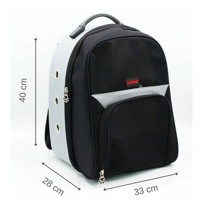 Lepus Astronaut Pet Carrier for Cats and Small Dogs Grey