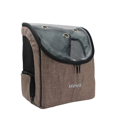 Lepus Brown Transparent Pet Backpack Carrier for Cats &amp; Dogs 40cm