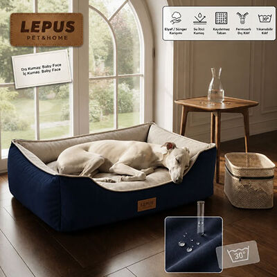 Lepus Dolce Premium Pet Bed Soft Baby Face Fabric Blue Small
