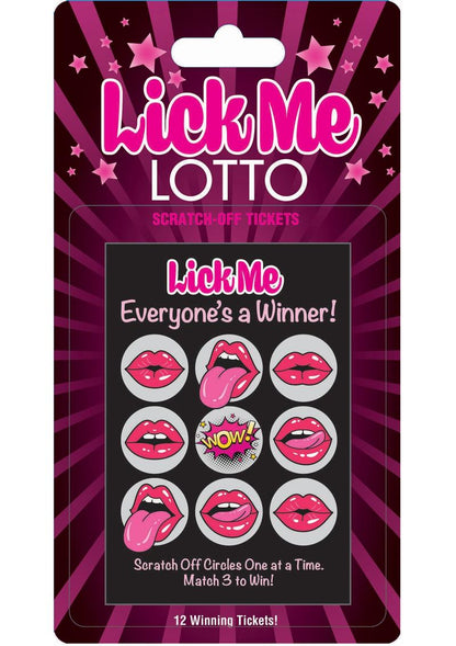 Lick Me Lotto Scratch-Off Tickets 12 Per Pack Ideal for Parties