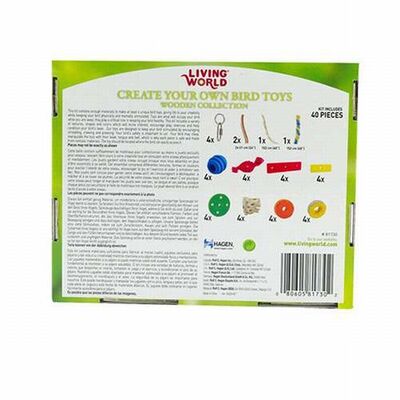 Living World DIY Wood Bird Toy Making Kit 40 Pieces