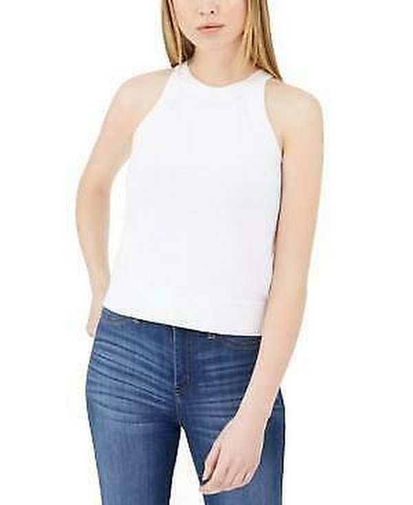 Calvin Klein Solid Color Sleeveless Crew Neck Women&