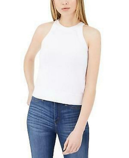 Calvin Klein Solid Color Sleeveless Crew Neck Women&