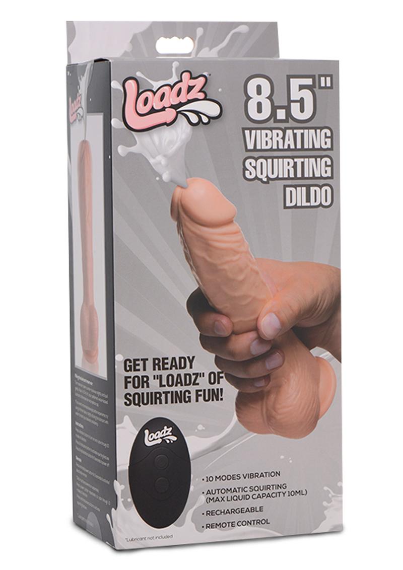 Loadz 8.5in Vibrating Squirting Dildo Rechargeable Remote Control Toy