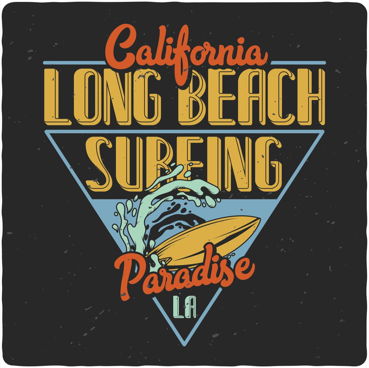 Long Beach Surfing Printed Men&