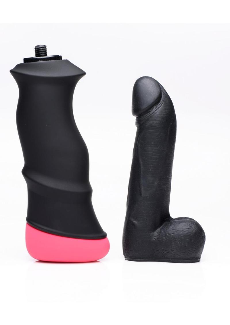Mega Pounder Hand-Held Thrusting Silicone Dildo