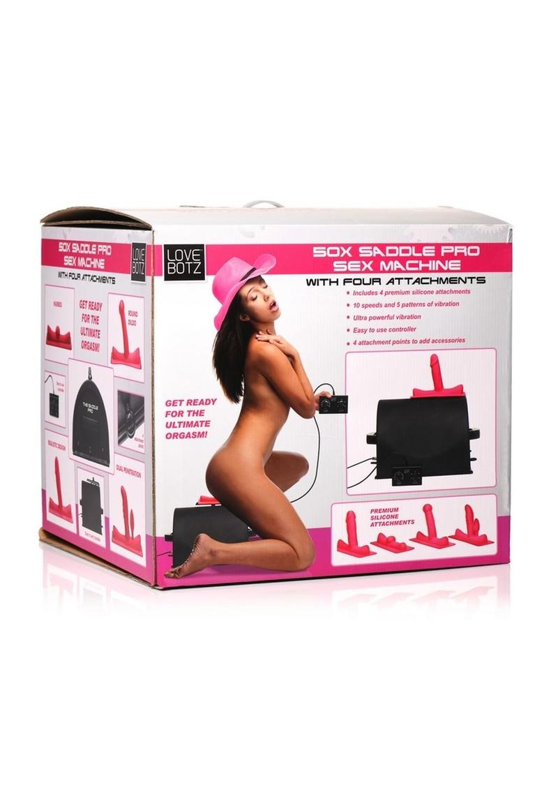 LoveBotz Soxy Saddle Pro Sex Machine with Silicone Attachments