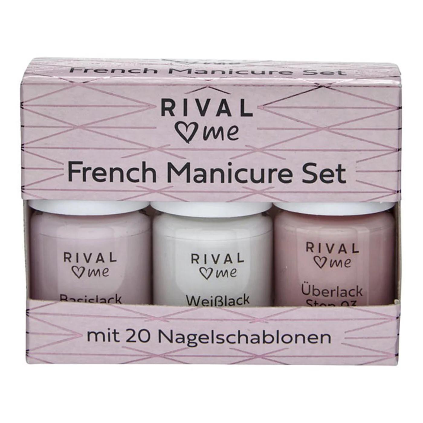 Rival Loves Me French Manicure Set with 20 Stencils 12 ml