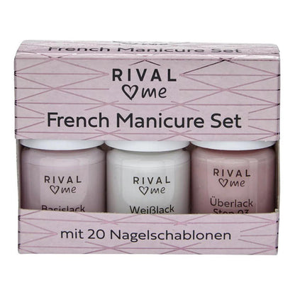 Rival Loves Me French Manicure Set with 20 Stencils 12 ml