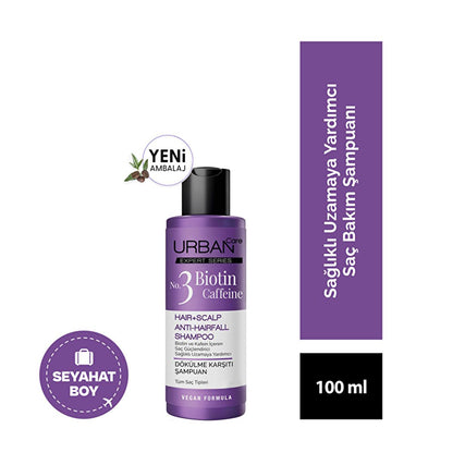 Urban Care Expert Biotin Caffeine Hair Care Set - Anti-Hair Loss Shampoo &amp; Tonic for Stronger Hair Growth, Vegan &amp; Cruelty-Free