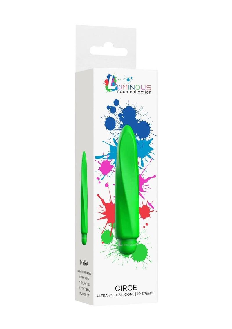 Luminous Myra Bullet with Silicone Sleeve – Green