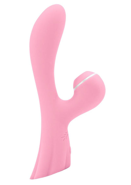Luxe Aura Rechargeable Silicone Suction Vibe Teal Clitoral Stimulator