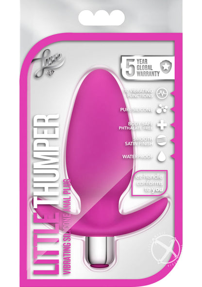 Luxe Little Thumper Pink Silicone Vibrating Butt Plug