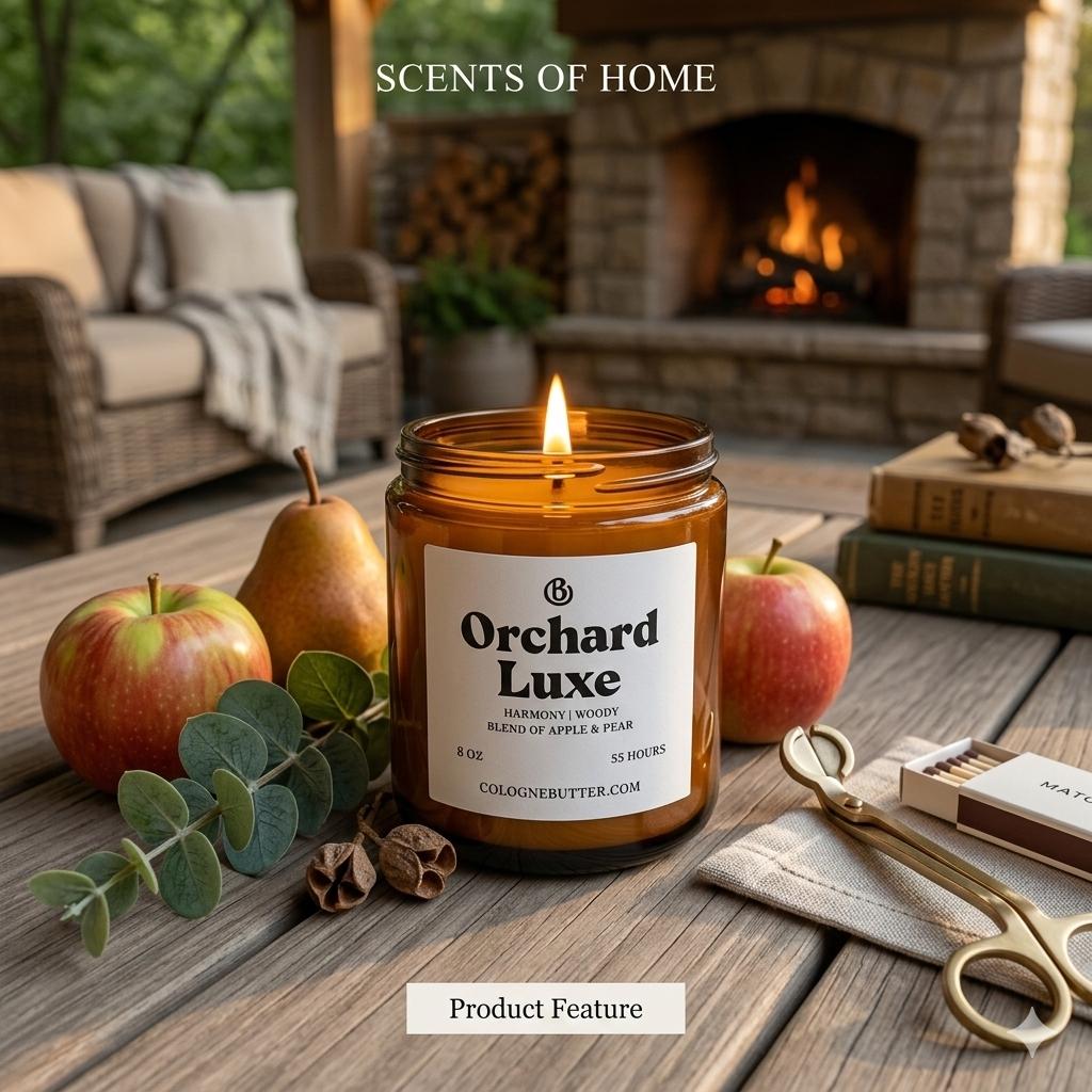 Orchid Luxe - The Luxury Orchid Floral Aroma Candle for Home Fragrance, Relaxation &amp; Romantic Atmosphere | Cologne Butter
